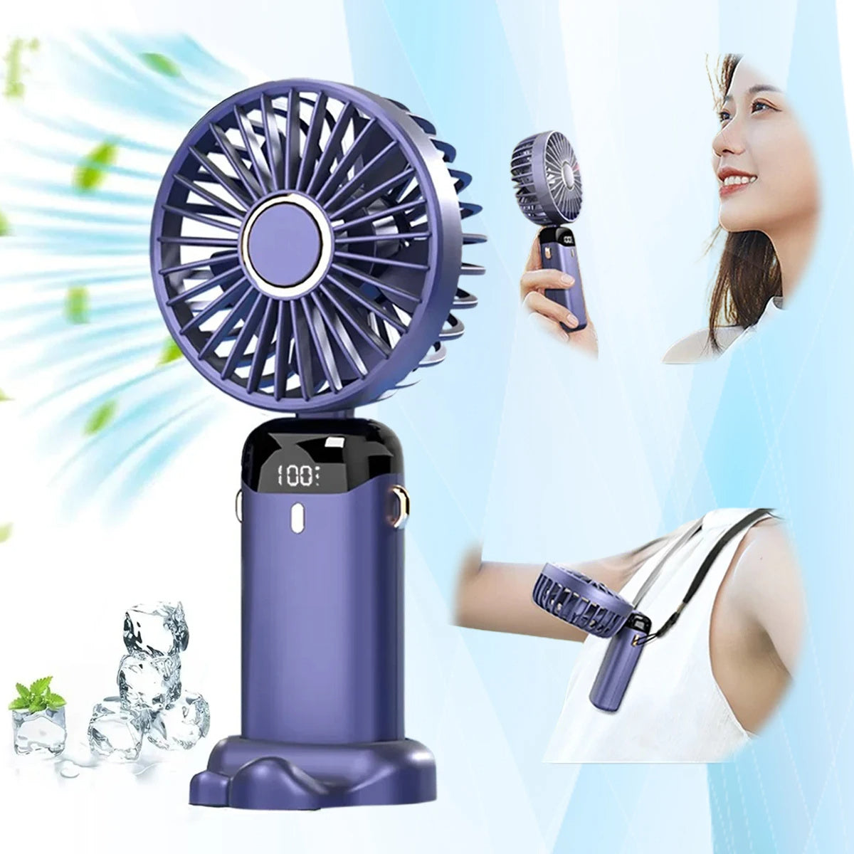 Natsuya CoolFan™ - どこでも涼しい、3-in-1ポータブル扇風機