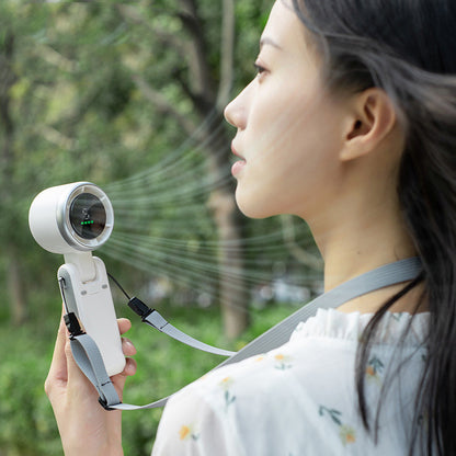 【2025多機能冷感】ハンディファン折りたたみ/首掛け/手持ち 高速ターボ風 強力ミニファン